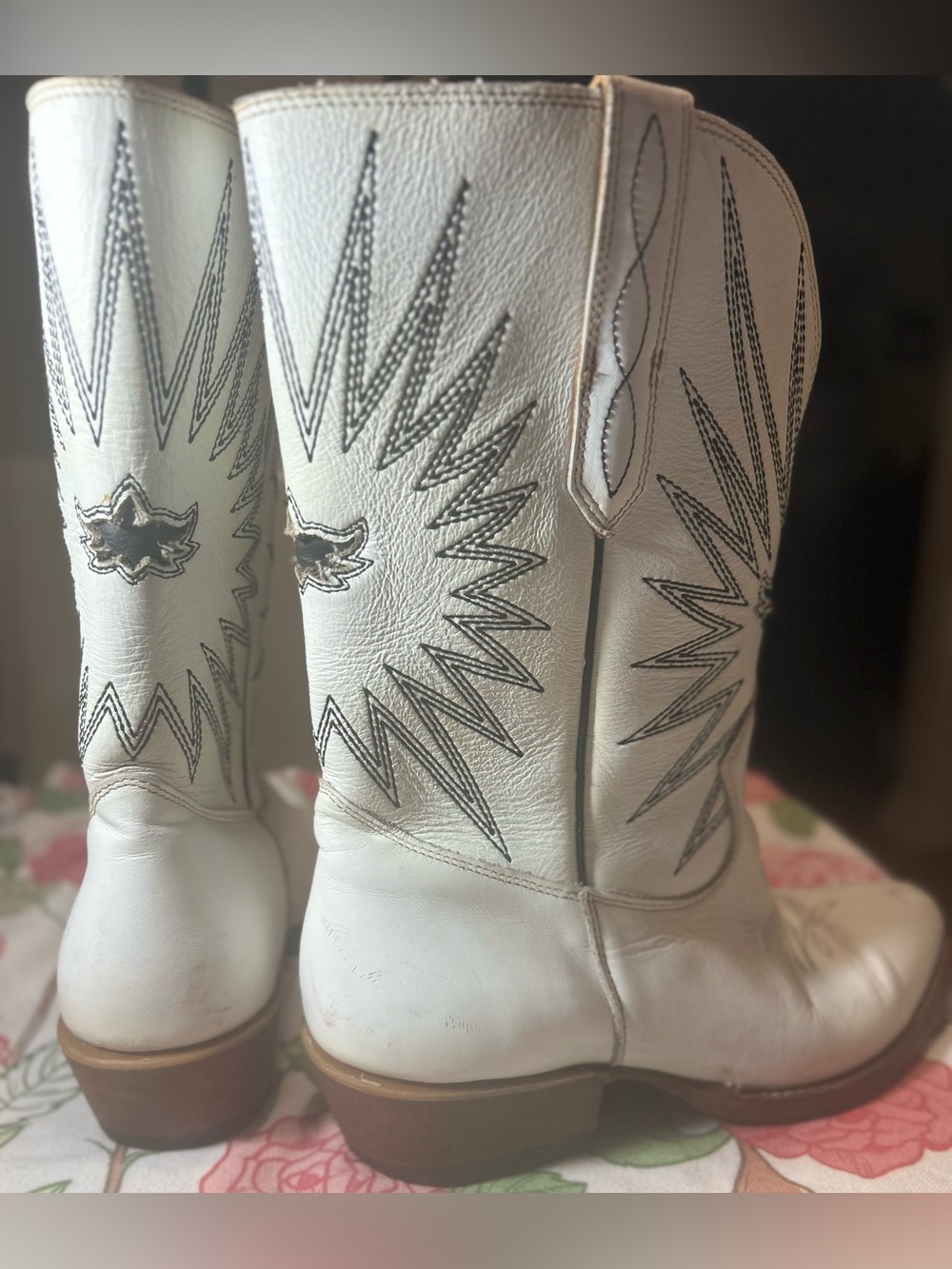 Leather White Mezcalero Mezcal Western Boots, Made In Mexico|Size:8